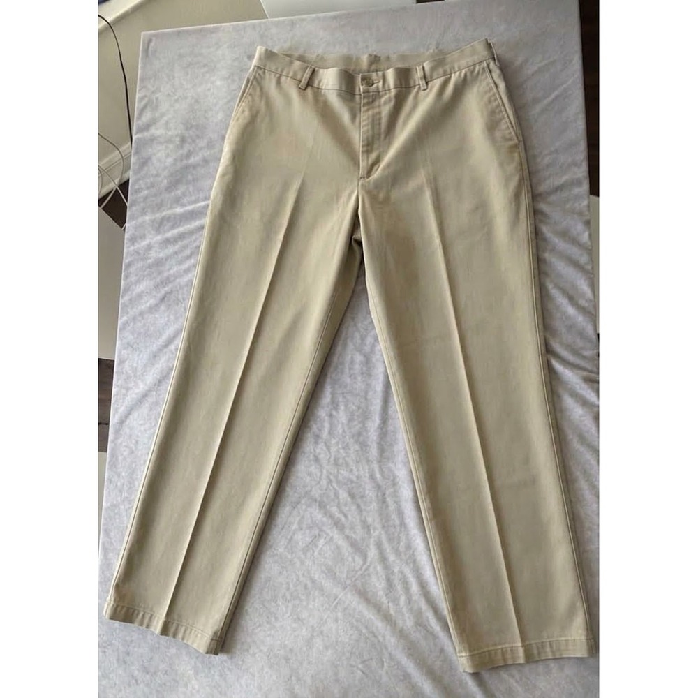 Wrangler Ultimate Khaki No Iron Flex Pants Men's 38x32 Beige